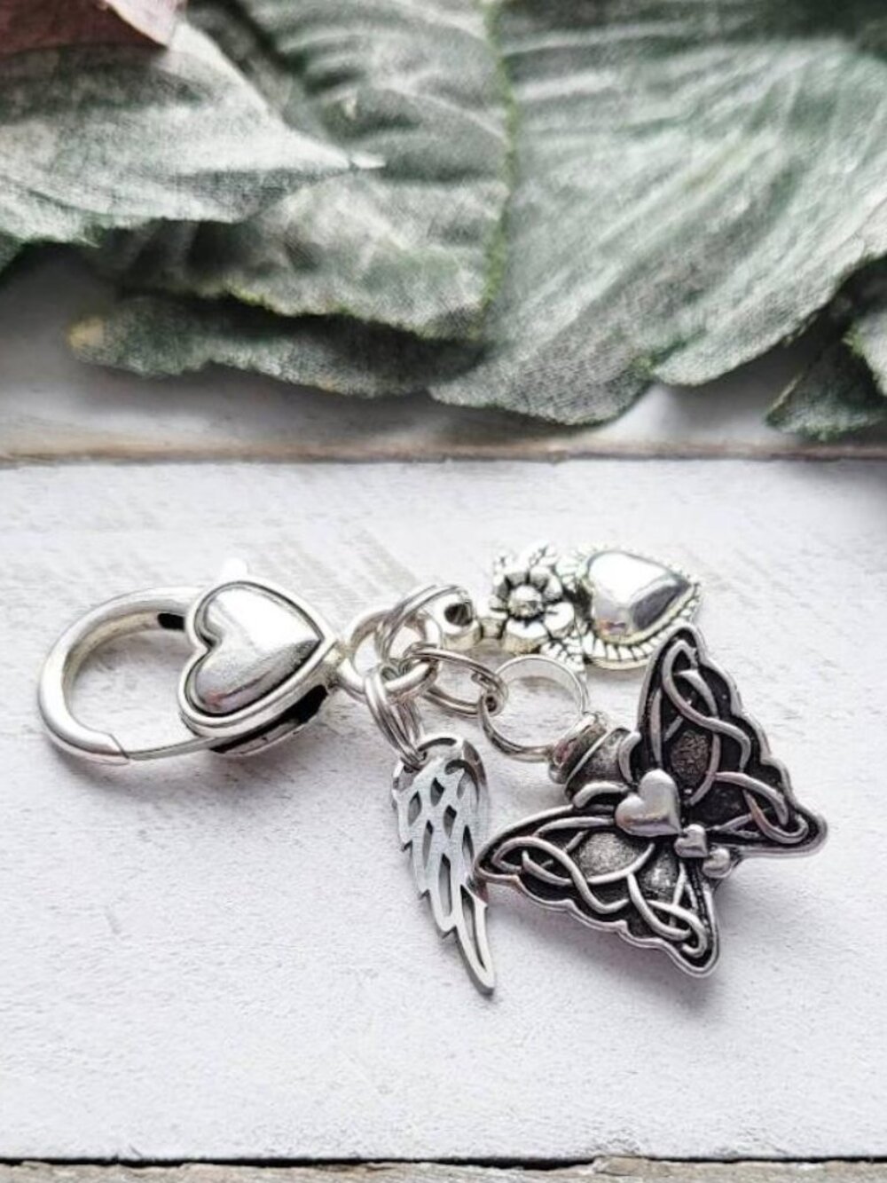Cremation Urn Keychain Butterfly Memorial Wing Charm Bag